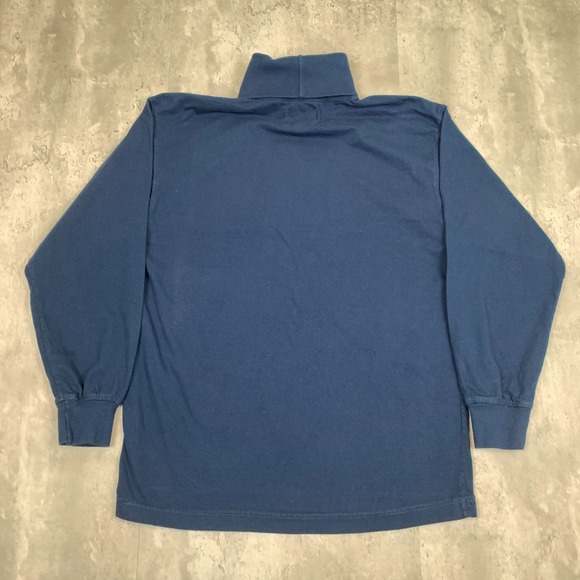 Vintage Starter Denver Broncos T-Shirt Mens Medium Blue Roll Neck Long Sleeve - Picture 4 of 7